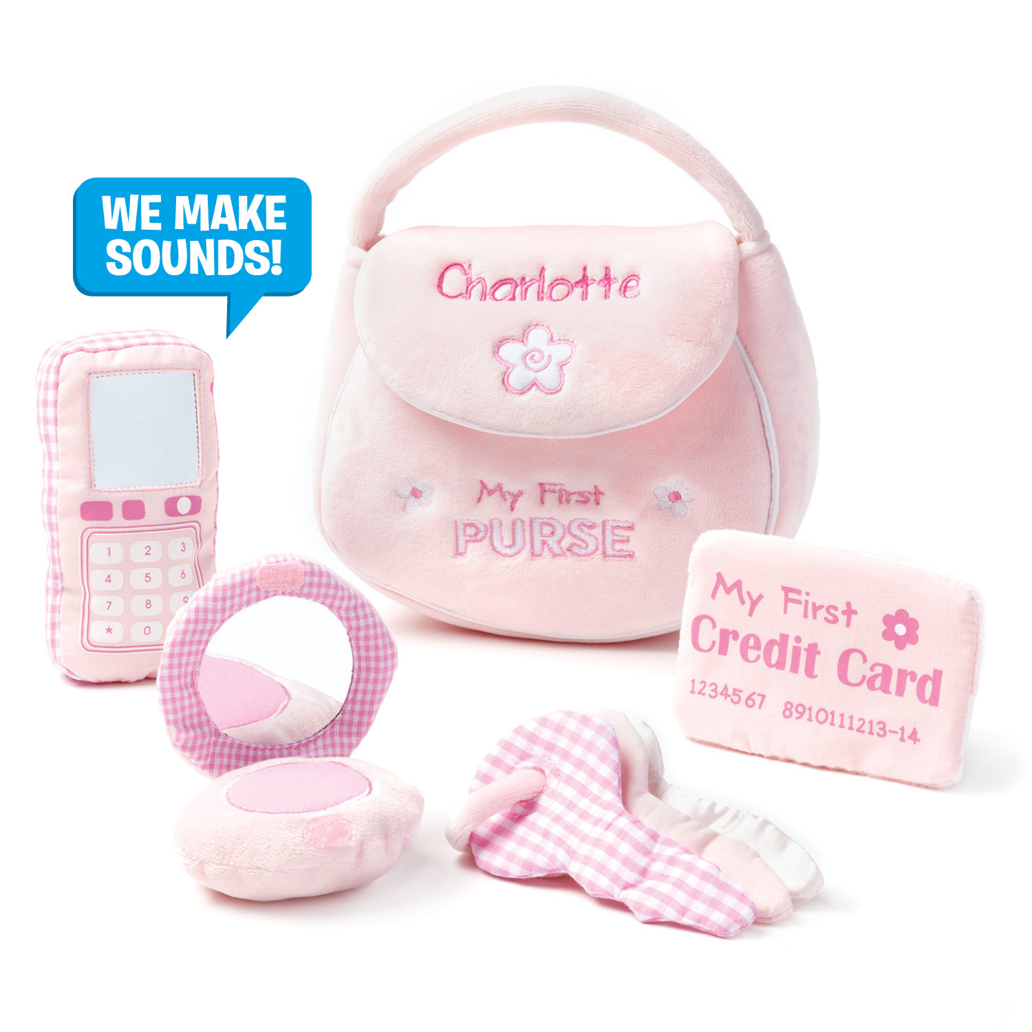 Little Love by NoJo My First Purse Pink Plush 5 Piece Toy Set - Purse,  Compact, Eye Shadow, Lipstick, and Wallet - Imported Products from USA -  iBhejo