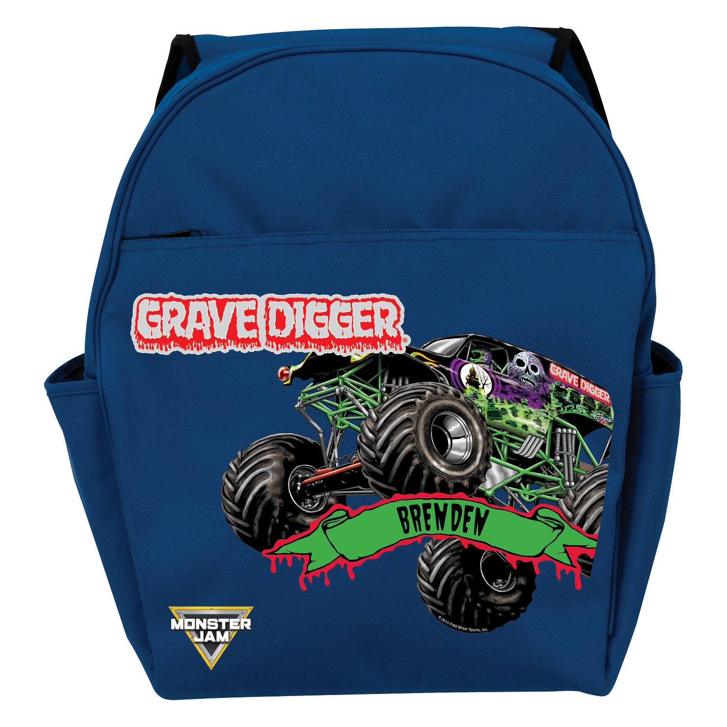 Monster Jam Grave Digger Blue Toddler Backpack