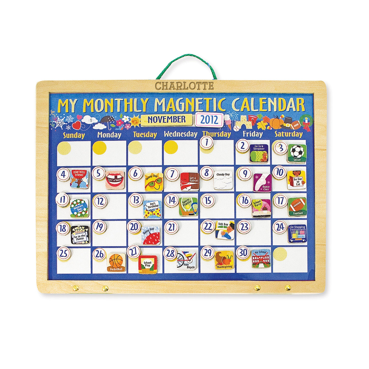 Melissa & Doug Personalized Monthly Magnetic Calendar