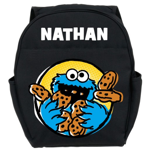 Sesame Street Cookie Monster Black Toddler Backpack