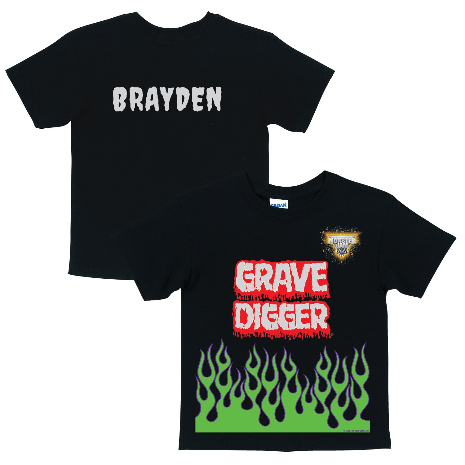 Monster Jam Grave Digger Uniform Black T-shirt