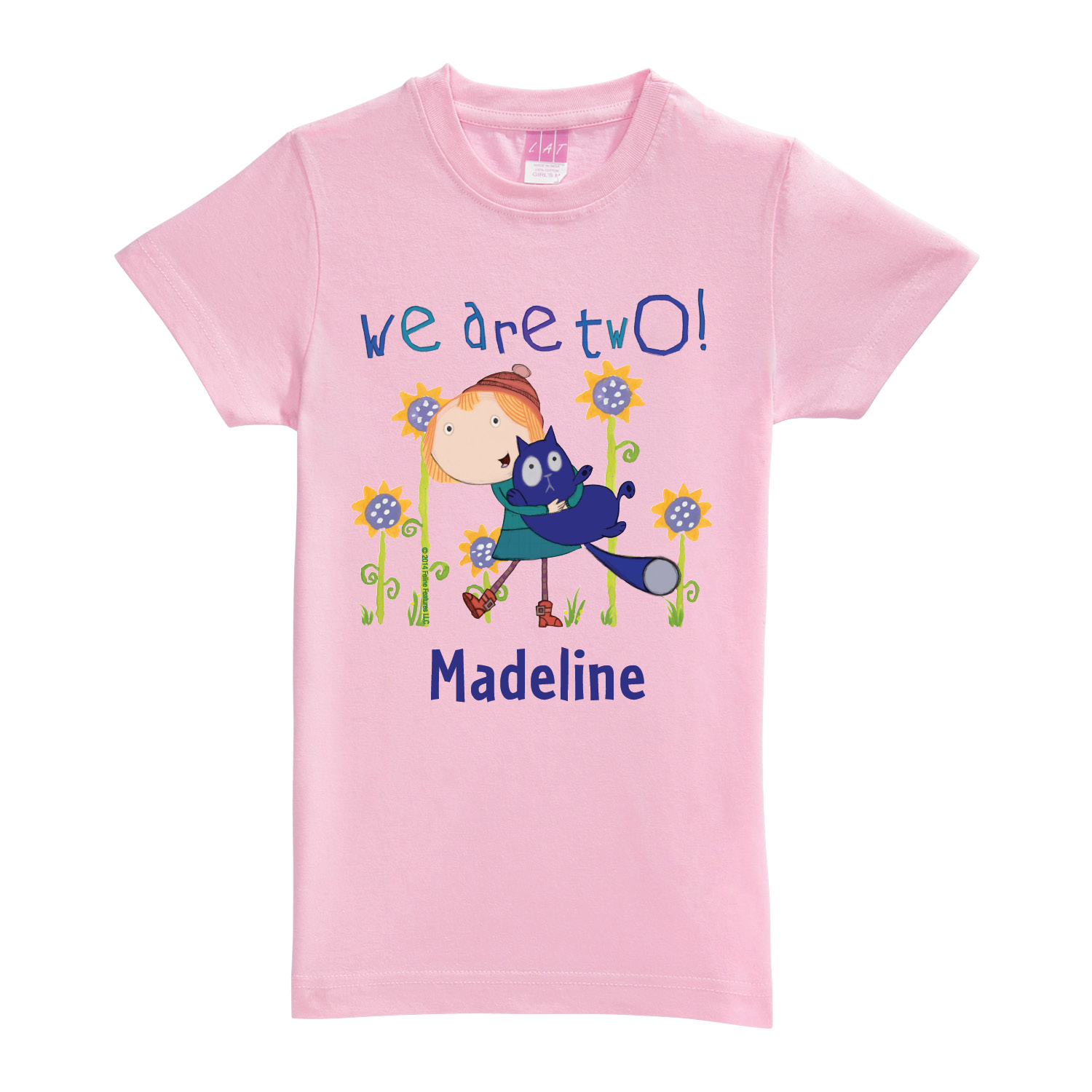 Peg + Cat We Are Two Pink Fitted Tee