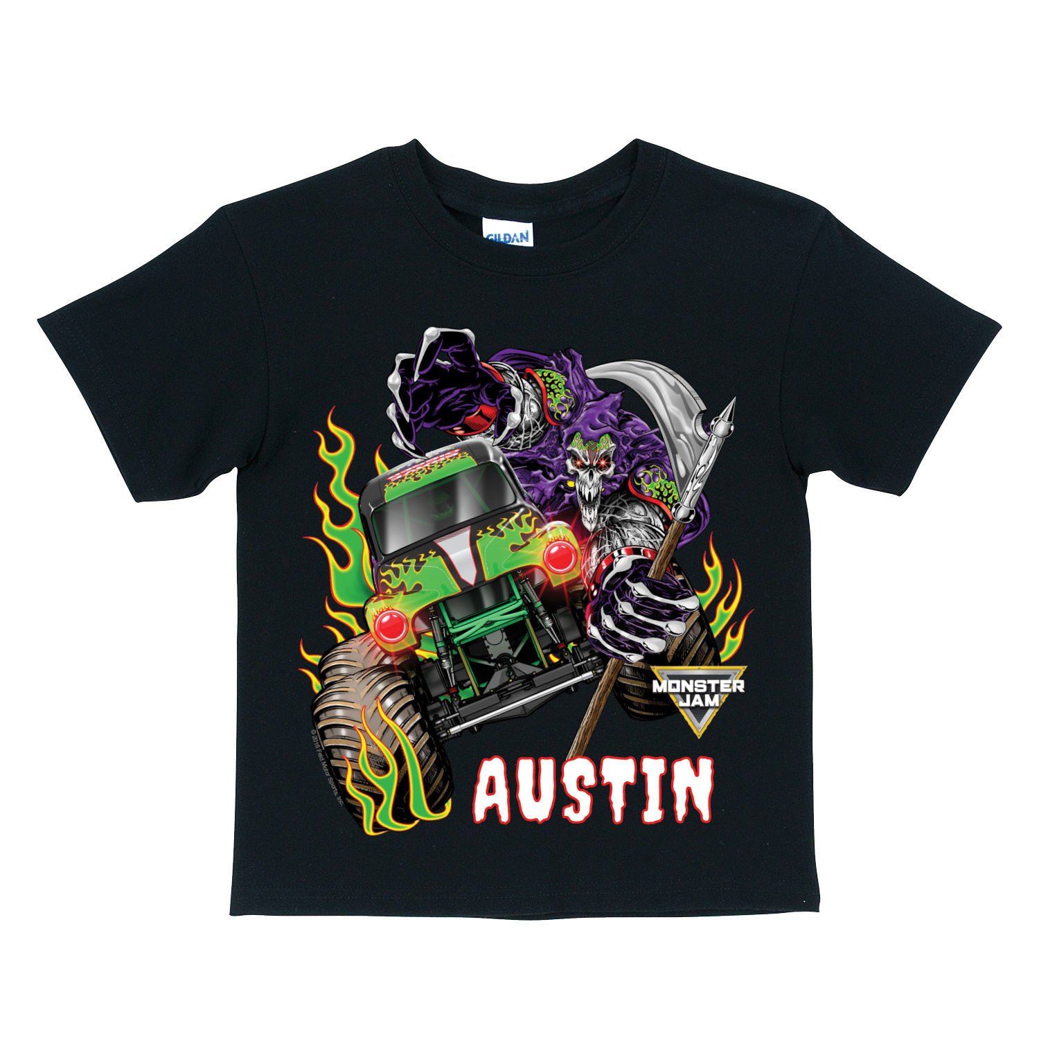 Monster Jam Grave Digger and Grim Black T-Shirt