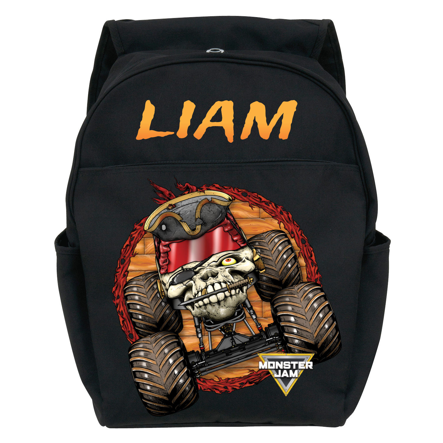 Monster Jam Pirate's Curse Black Youth Backpack