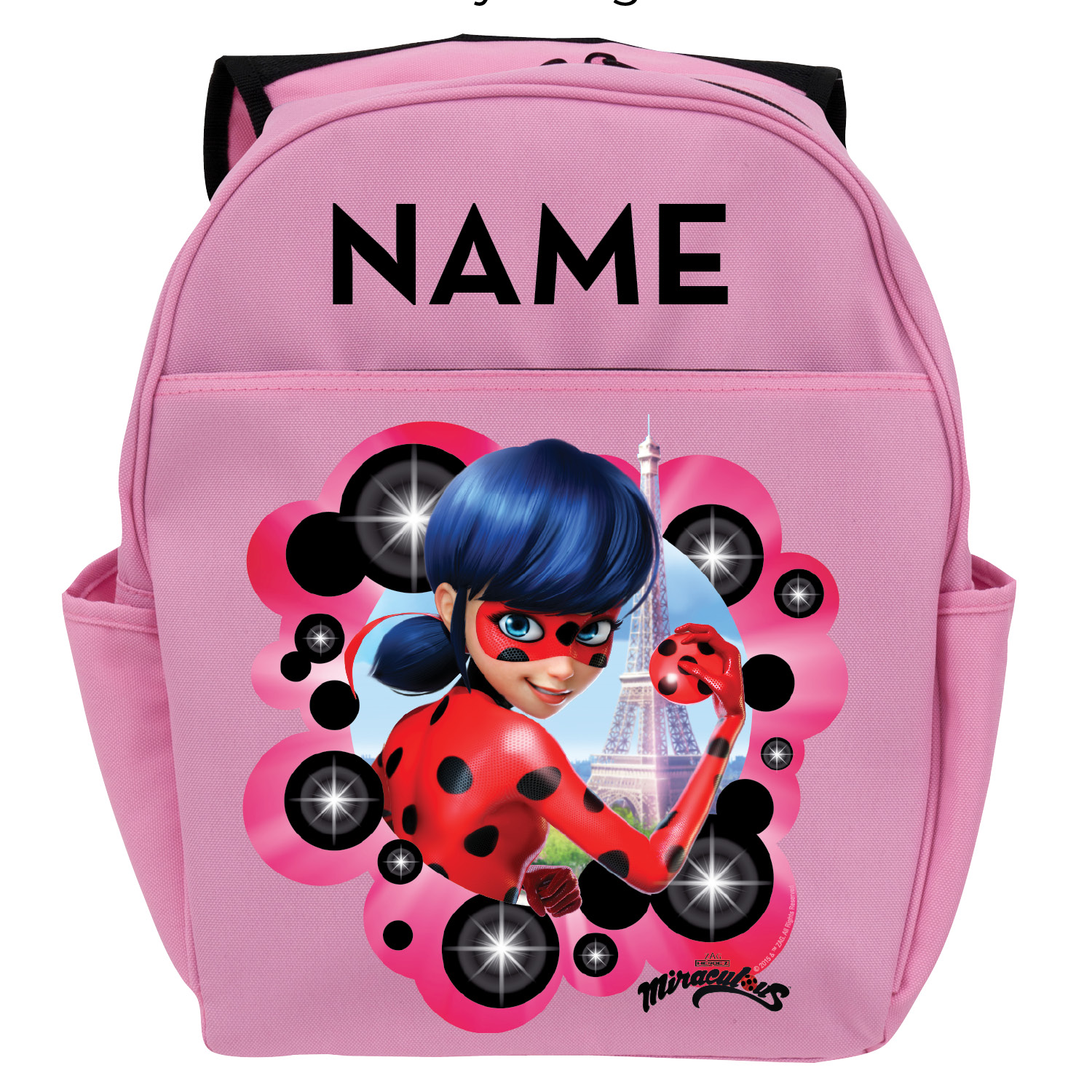 Personalized Miraculous Ladybug Pink Youth Backpack