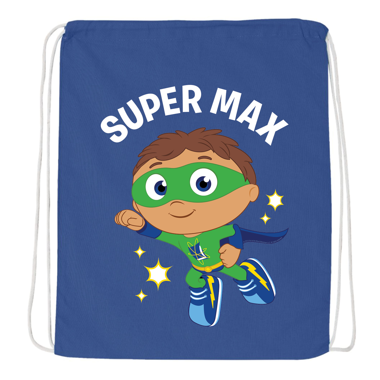 Super Why To the Rescue Blue Drawstring Bag