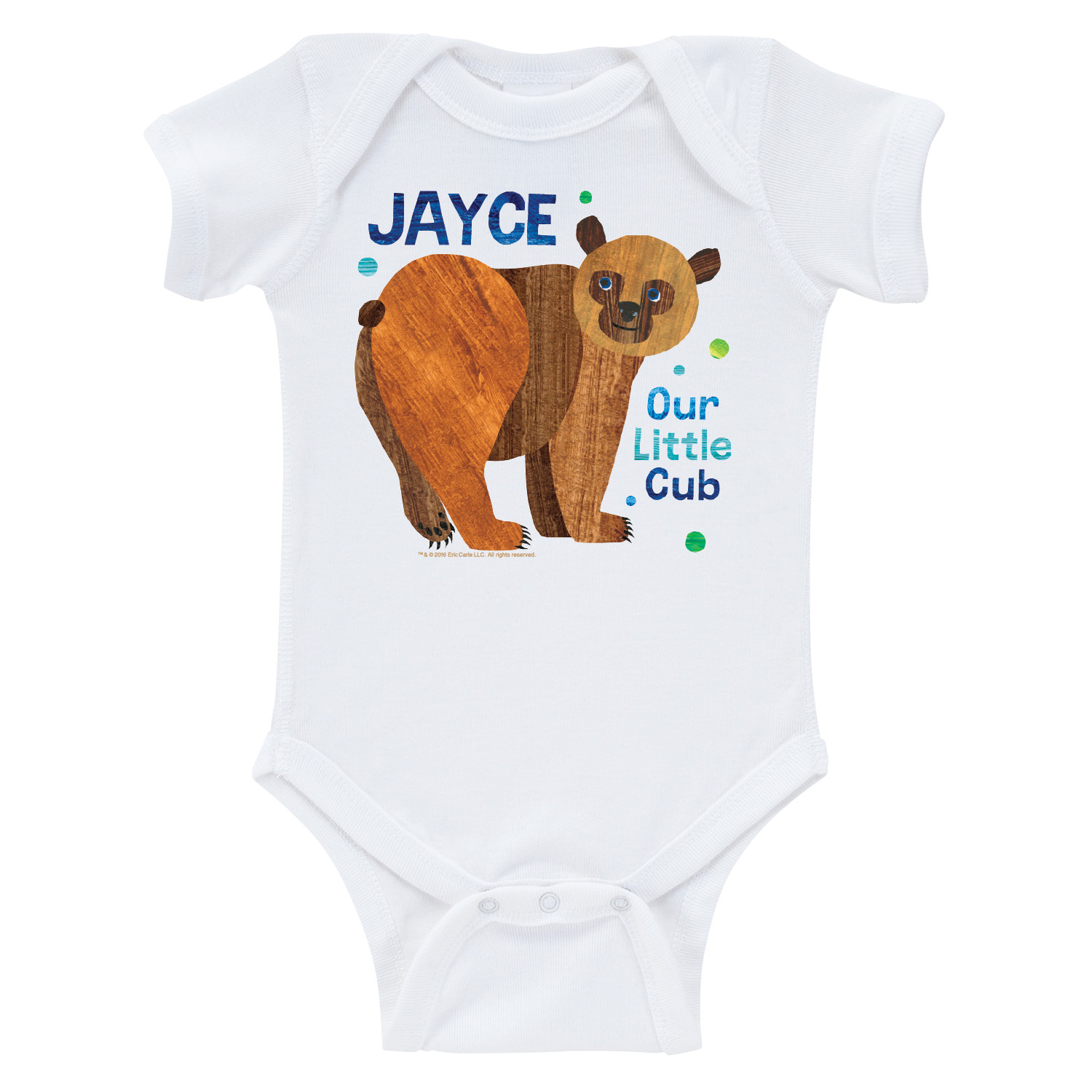 Brown Bear Boy Little Cub White Infant Bodysuit