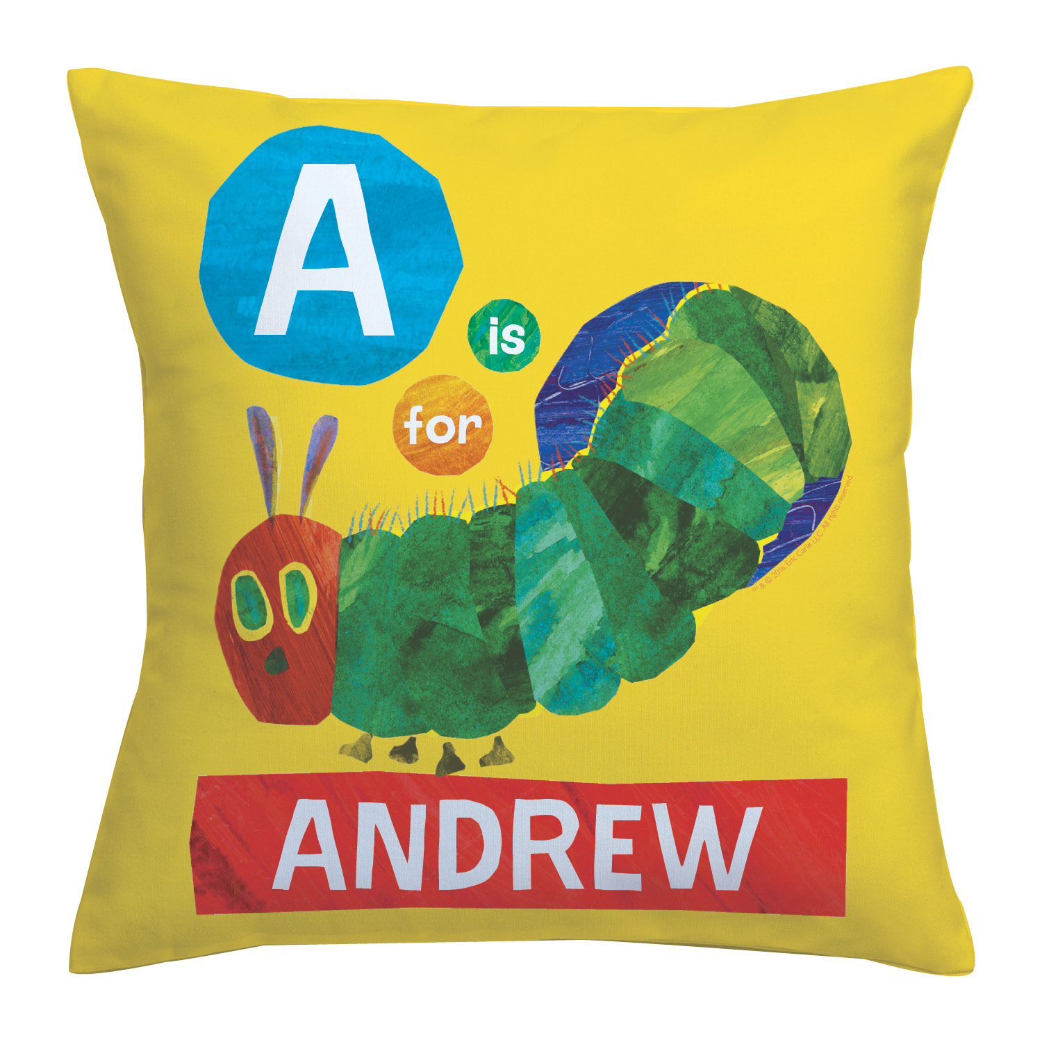 Very Hungry Caterpillar Alphabet Throw Pillow