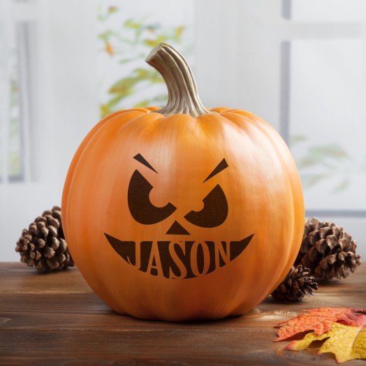 Scary Jack-O-Lantern Personalized Large Pumpkin