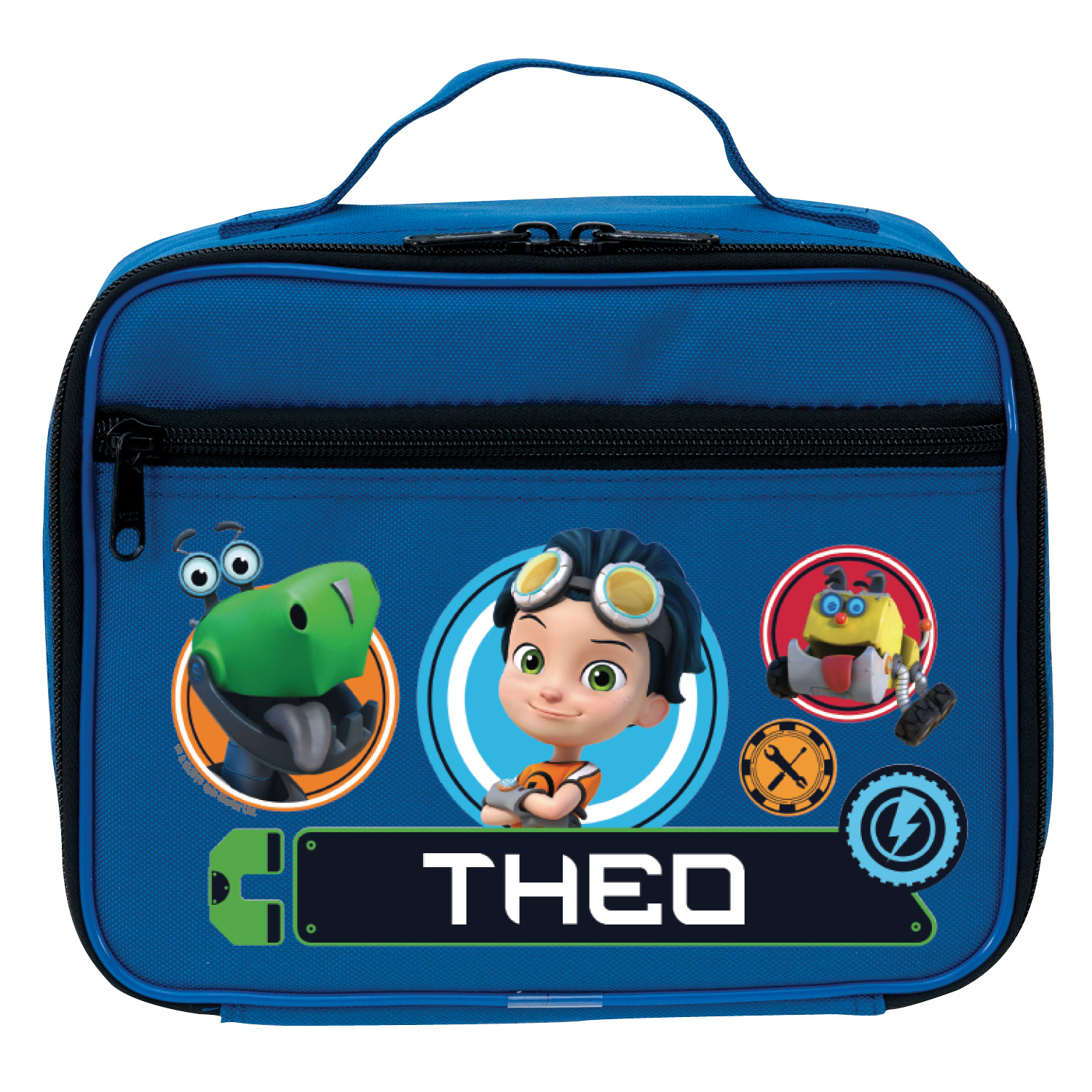 Rusty Rivets Personalized Blue Lunch Bag