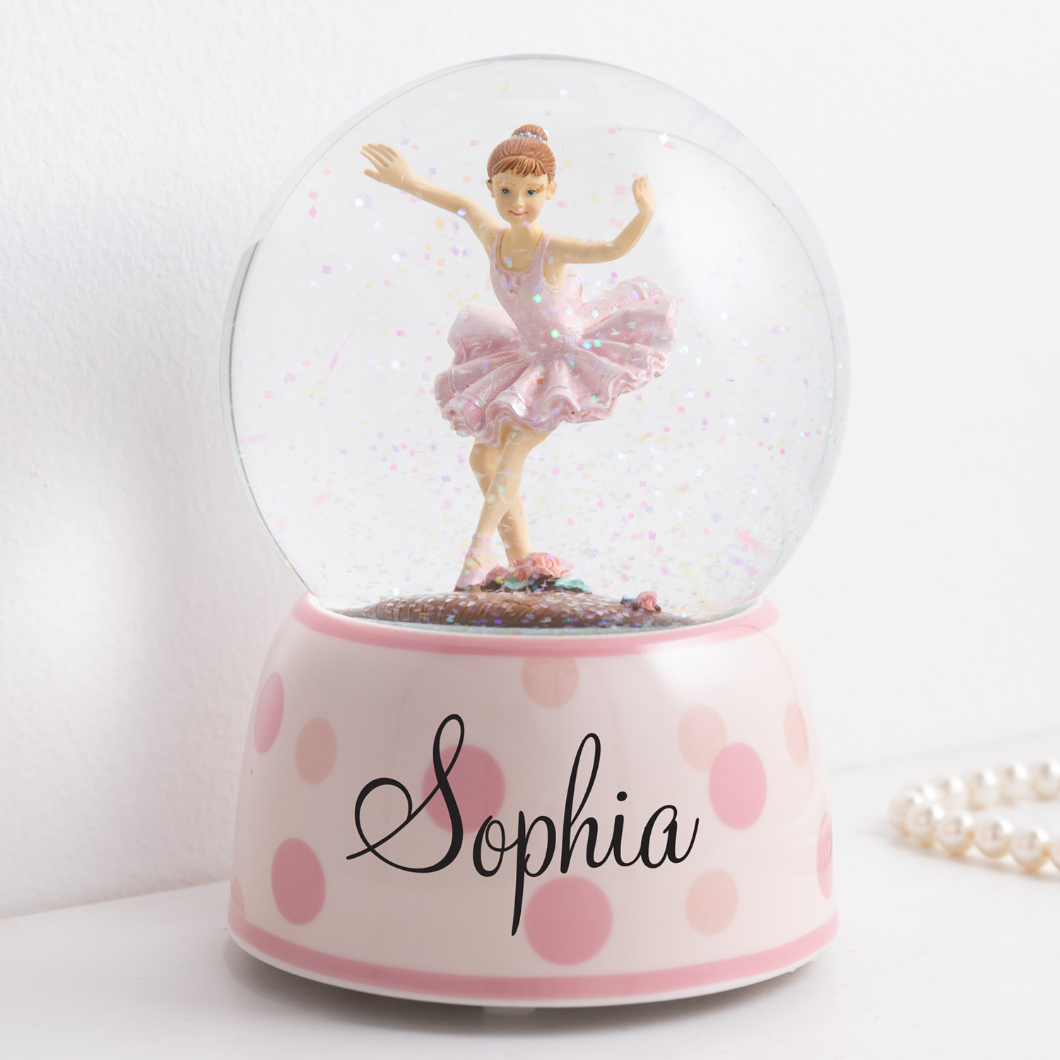 Personalized Ballerina Glitter Globe