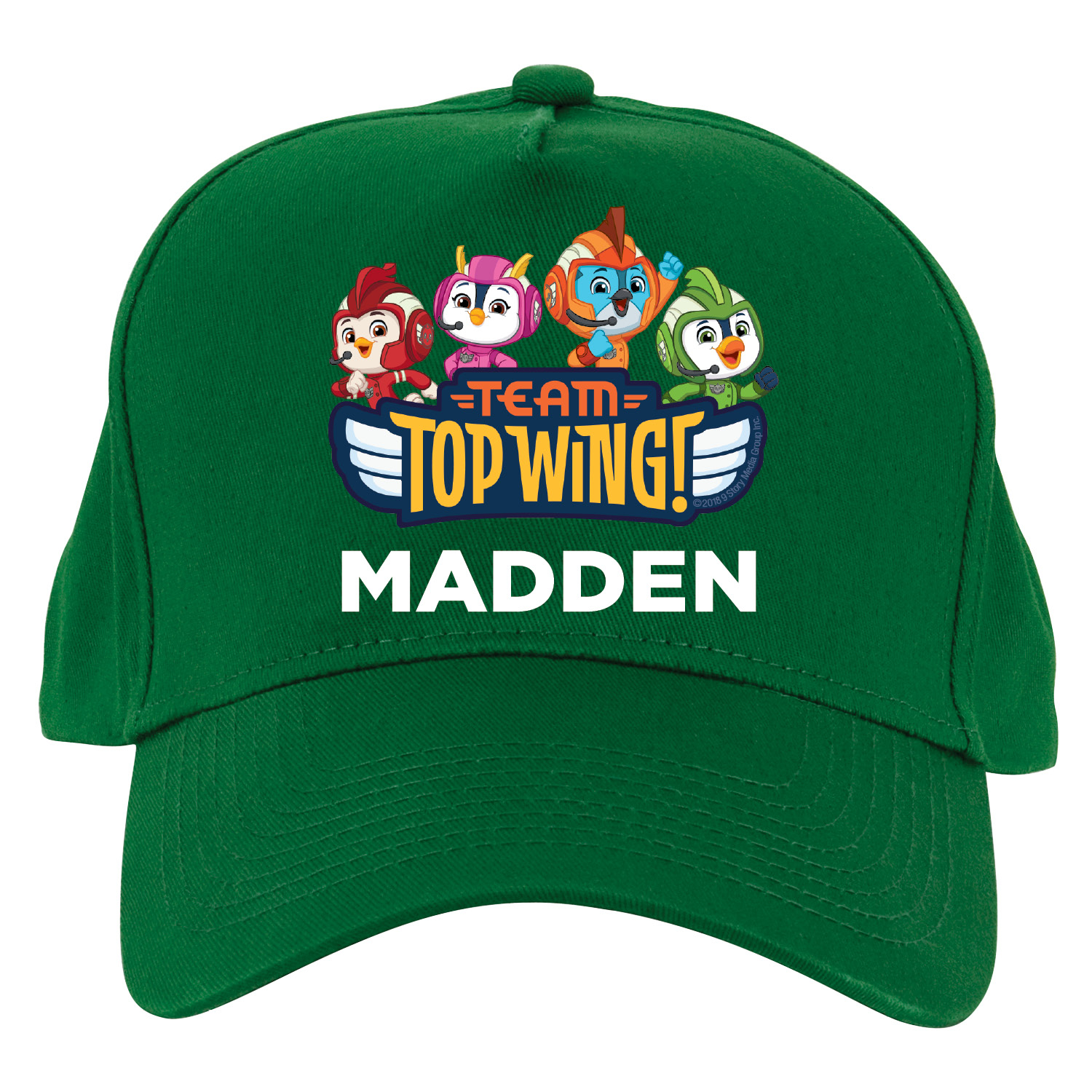 Top Wing Personalized Green Baseball Cap