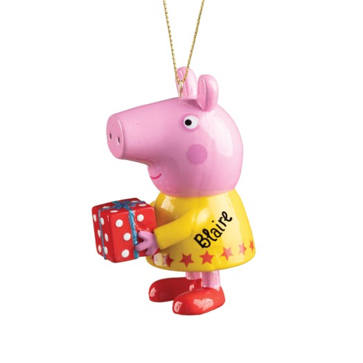 Peppa Pig Yellow Dress with Present Ornament