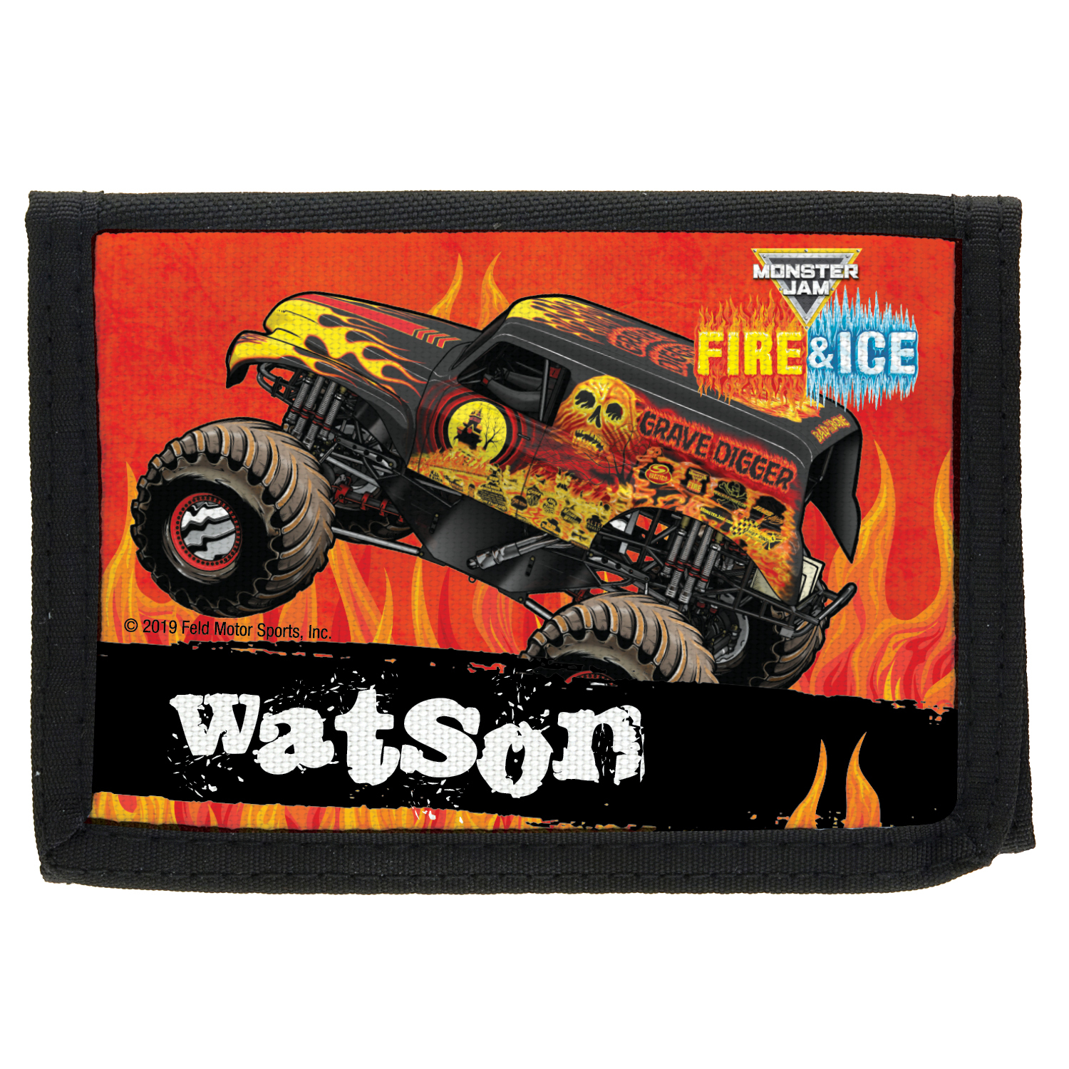 Monster Jam On Fire Personalized Wallet