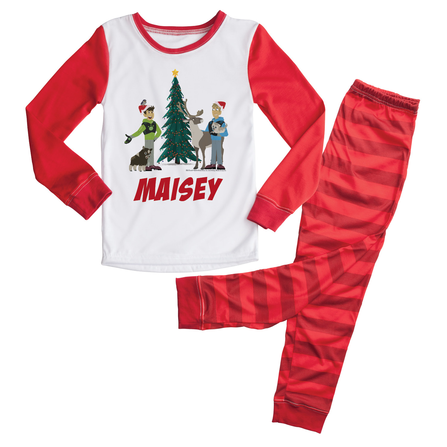 Wild Kratts Christmas Tree Personalized Pajamas
