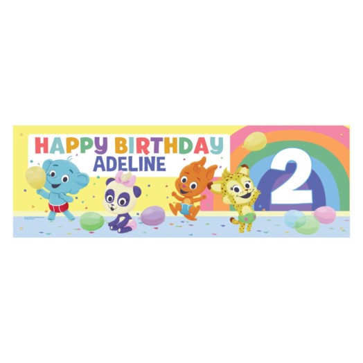 Word Party Personalized Birthday Banner