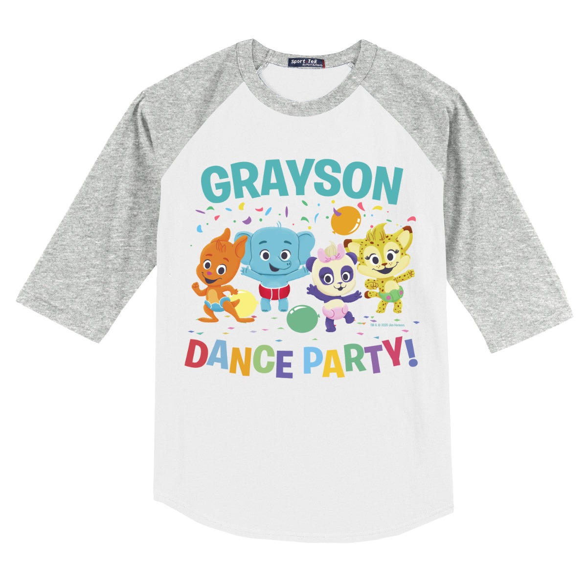 Word Party Dance Party Personalized Gray Youth Sports Jersey 