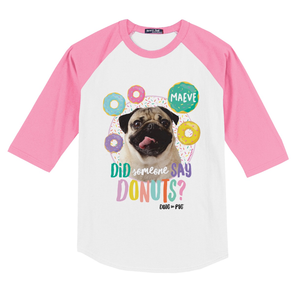Doug The Pug Donuts Personalized Pink Sports Jersey