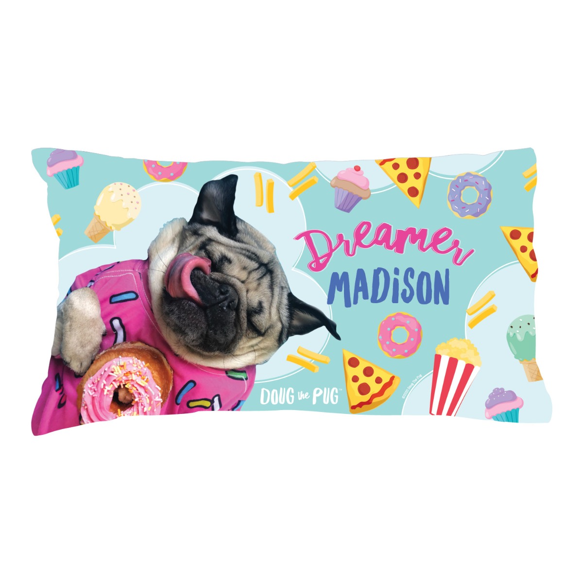 Doug The Pug Dreamer Personalized Pillowcase