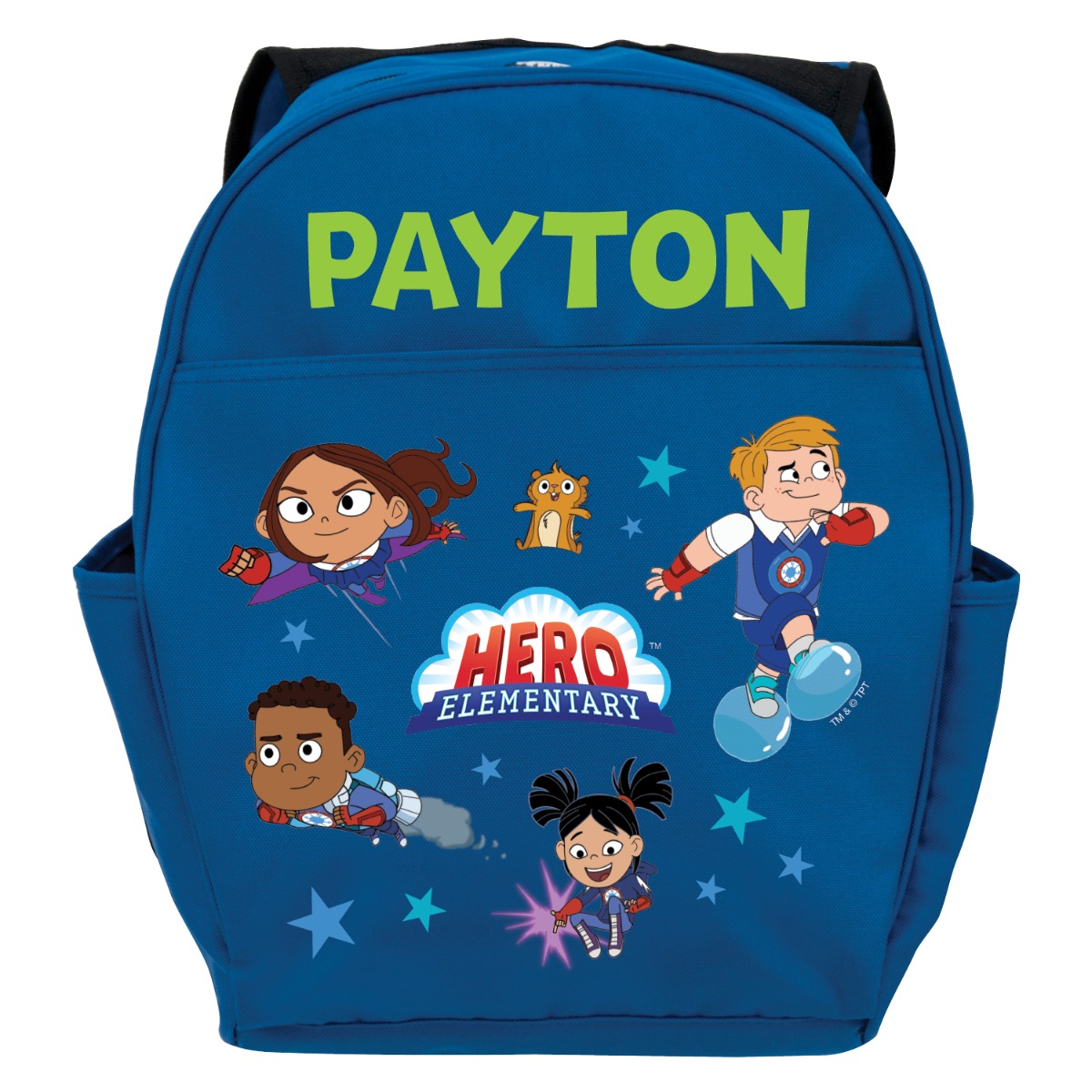 Hero Elementary Personalized Youth Blue Backpack
