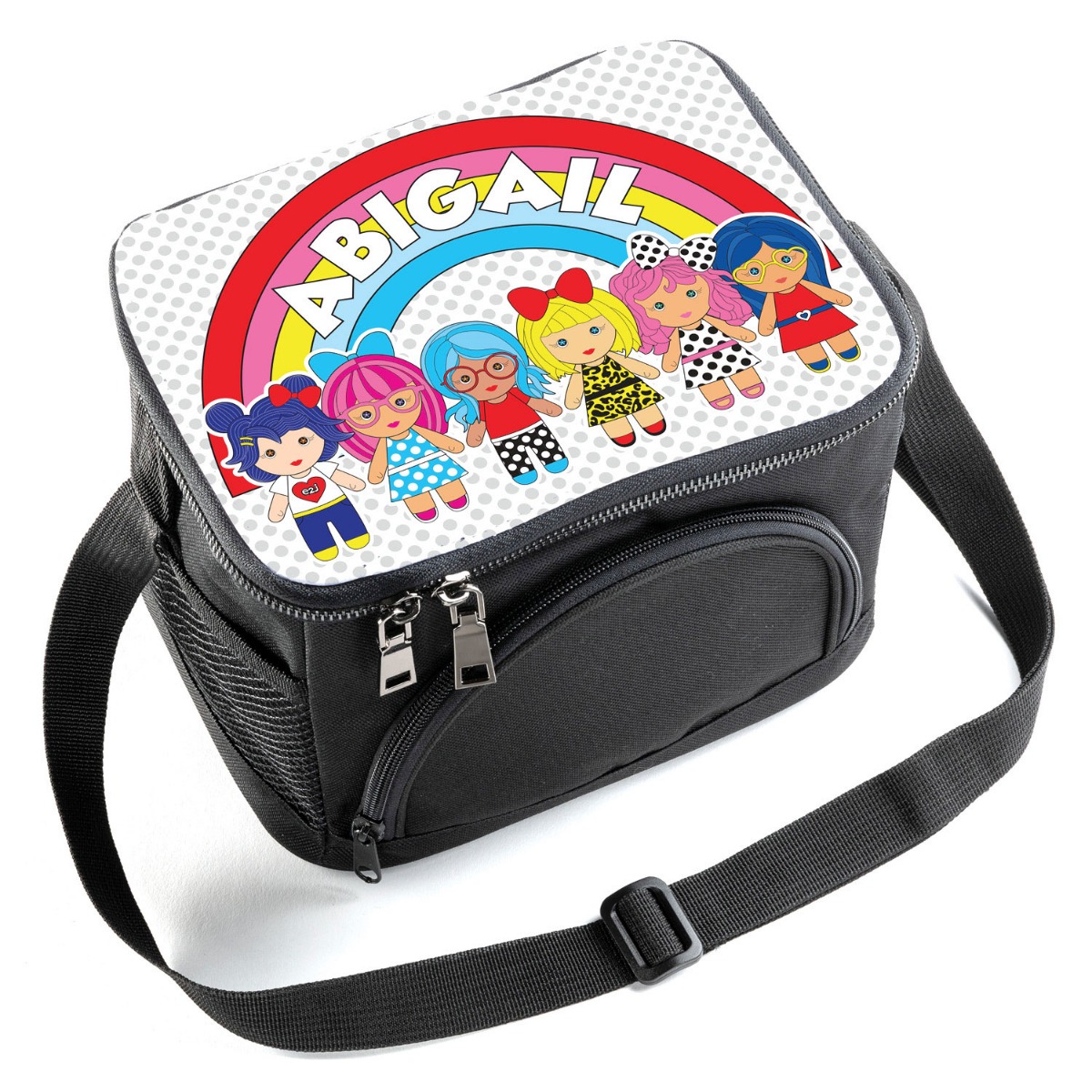 E2J Polka Dot Girl Tribe Lunch Bag with Shoulder Strap