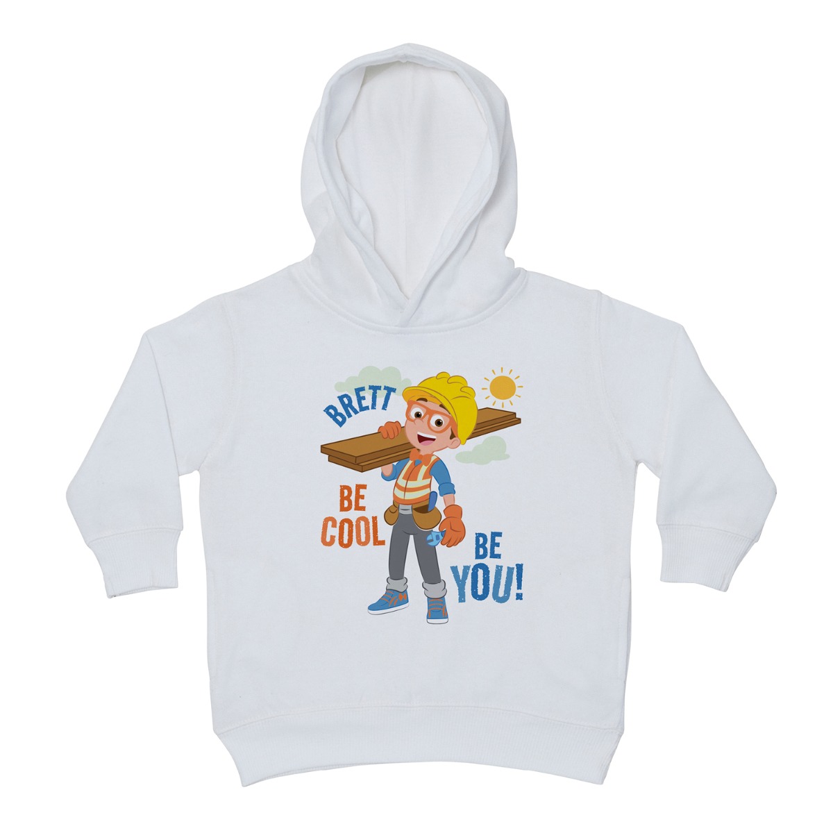 Blippi be cool white hoodie with name