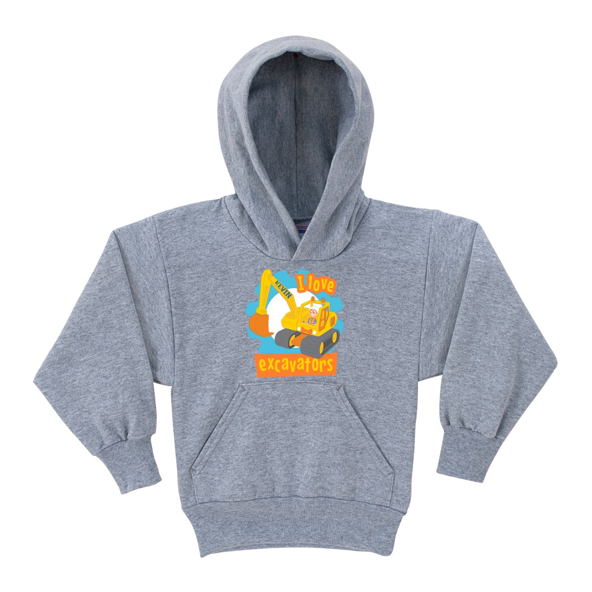 Blippi gray hoodie with name