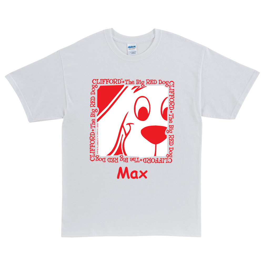 Clifford The Big Red Dog White Adult T-Shirt