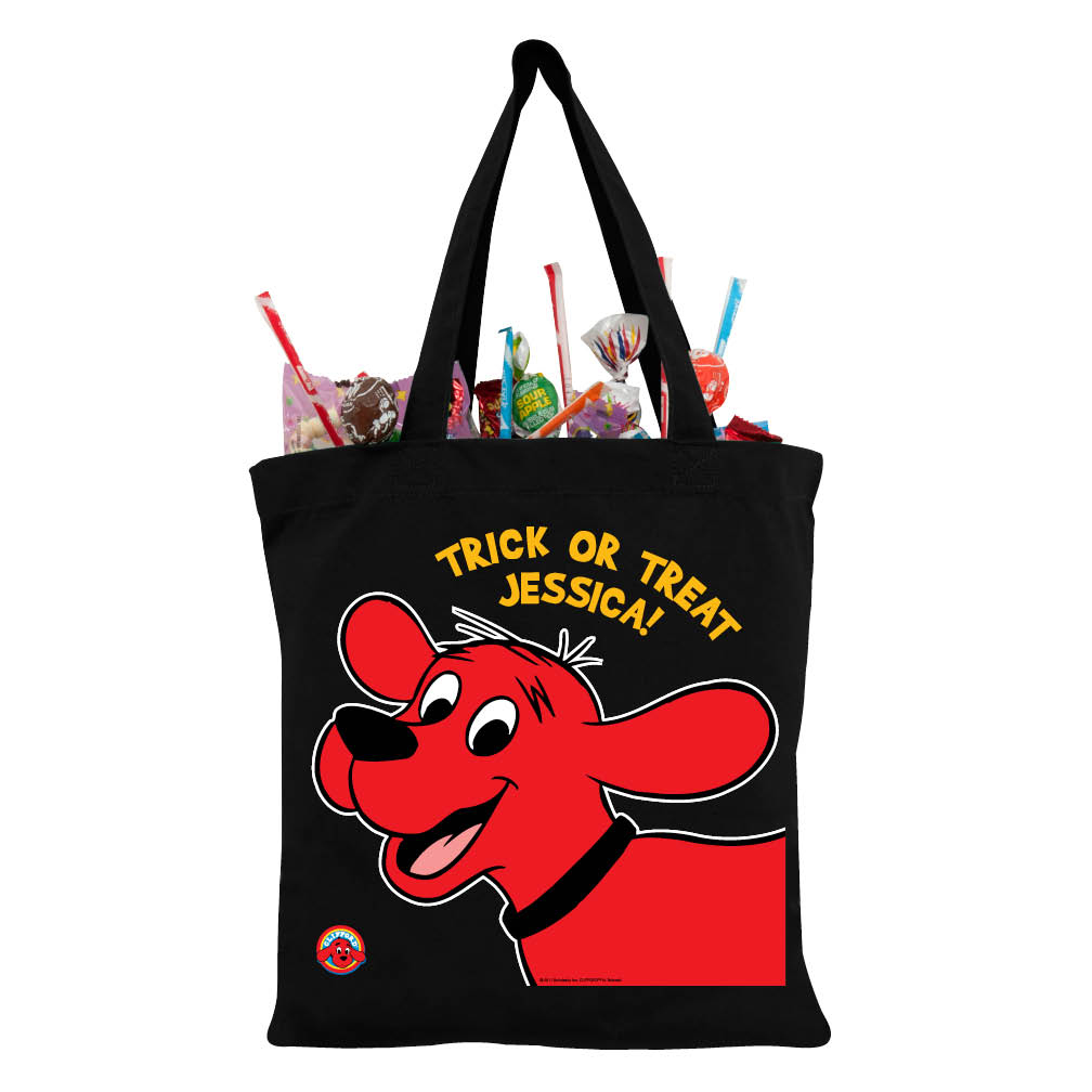 Clifford the Big Red Dog Black Trick-or-Treat Bag
