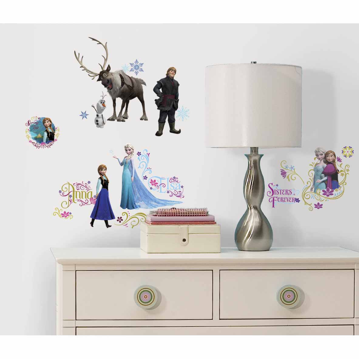 Frozen Wall Decals with Glitter