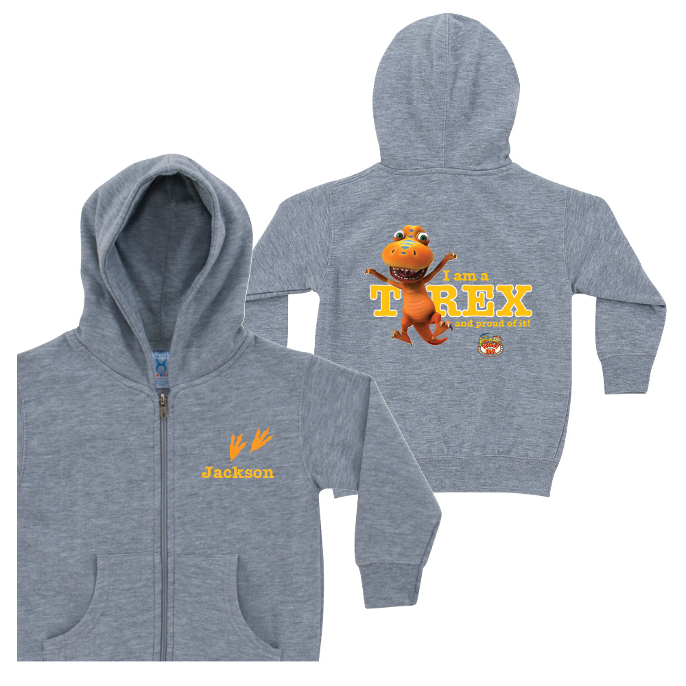 Dinosaur Train Proud To Be A T-Rex Gray Zip-up Hoodie
