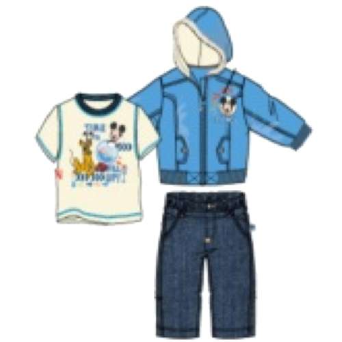 Mickey Mouse Infant Boy's 3-Piece Puff Jacket Set