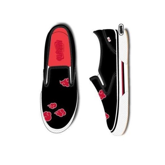 Naruto Black Shoes with Red Clouds