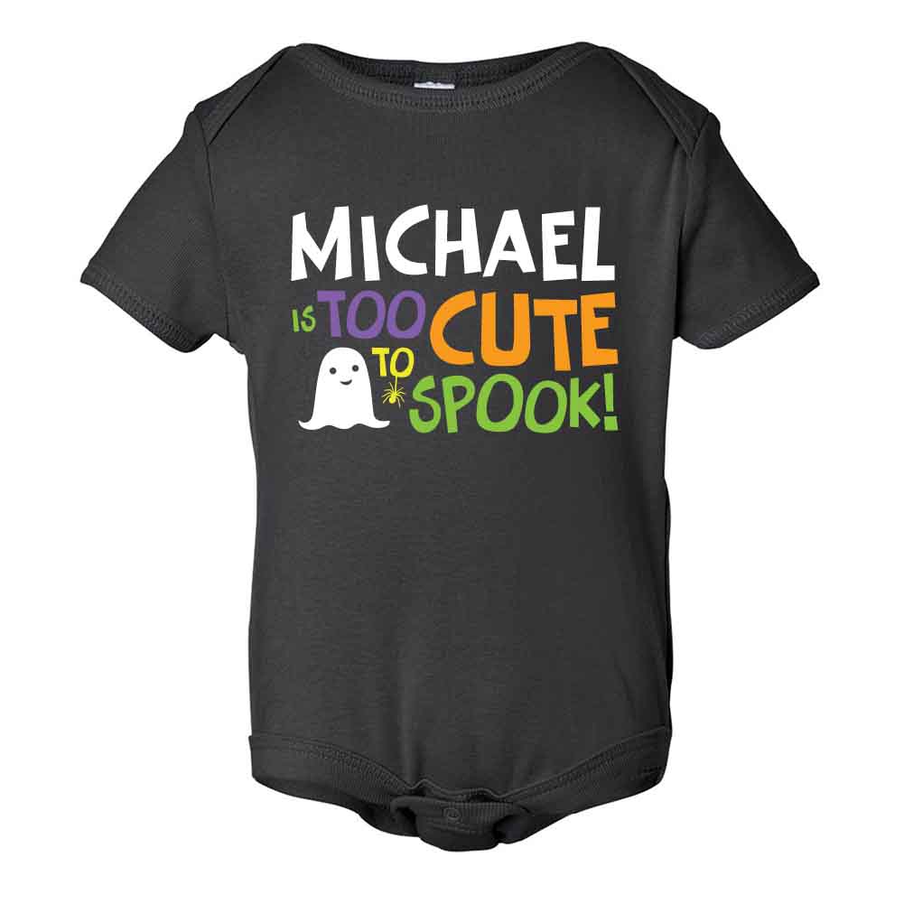 Too Cute to Spook Personalized Black Creeper