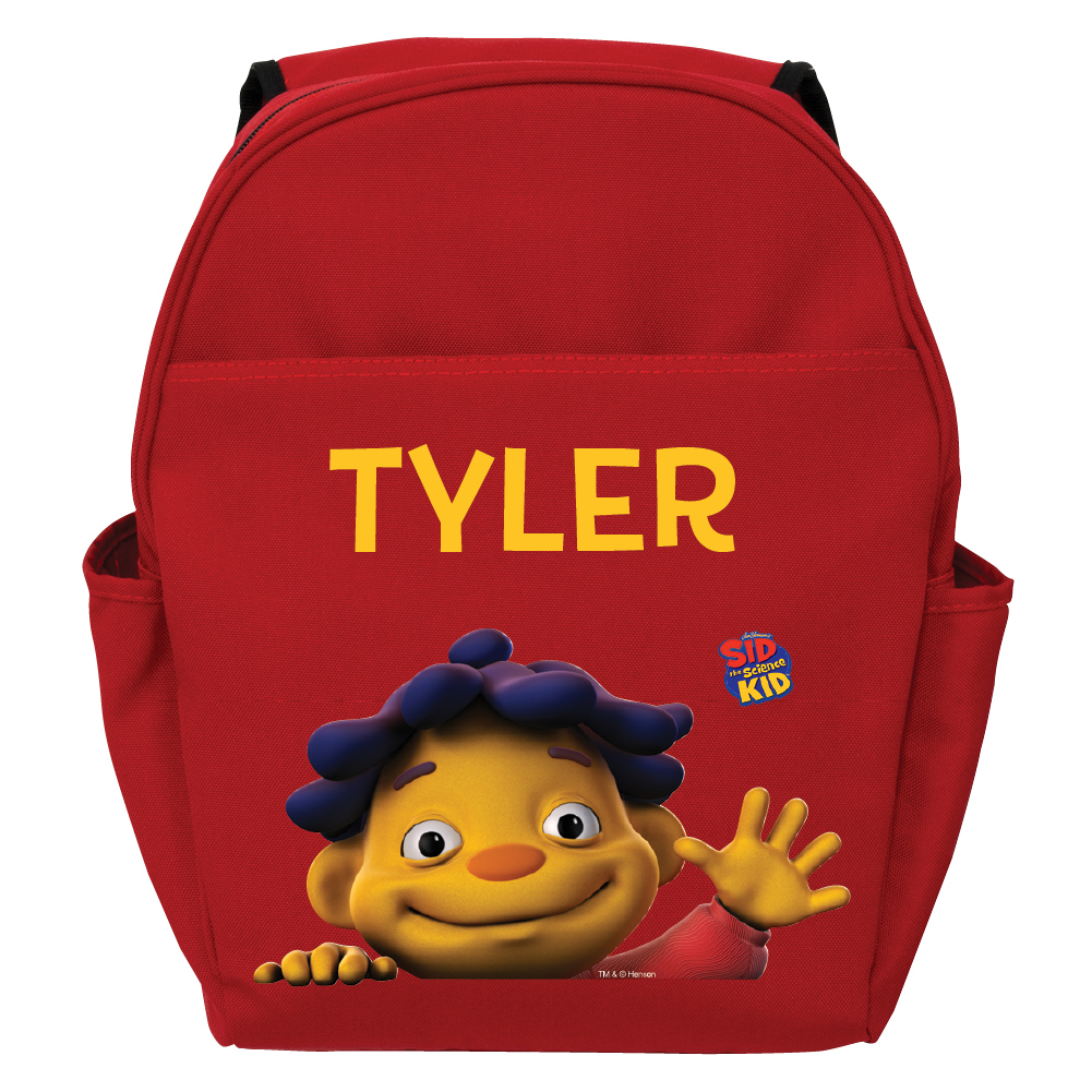 Sid the Science Kid Says Hello Red Toddler Backpack