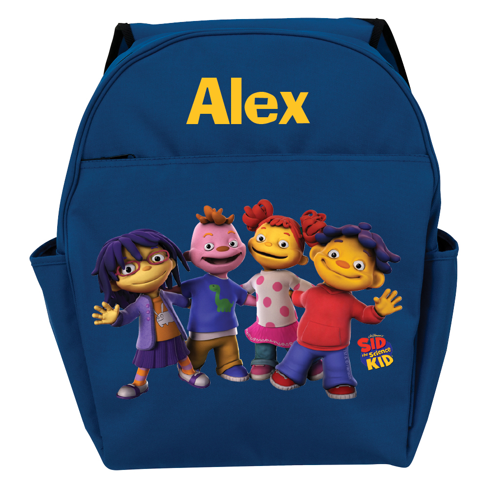 Sid the Science Kid & Friends In-A-Row Blue Toddler Backpack