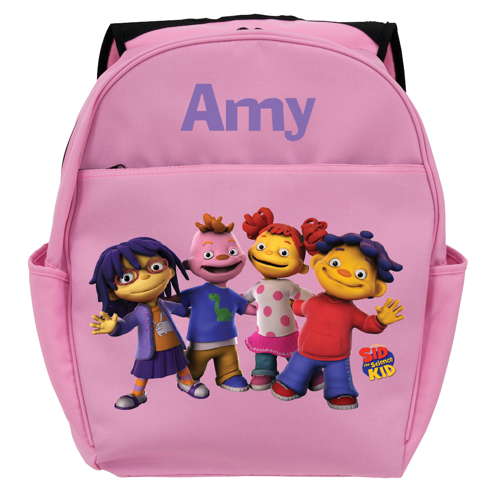 Sid the Science Kid & Friends In-A-Row Pink Toddler Backpack