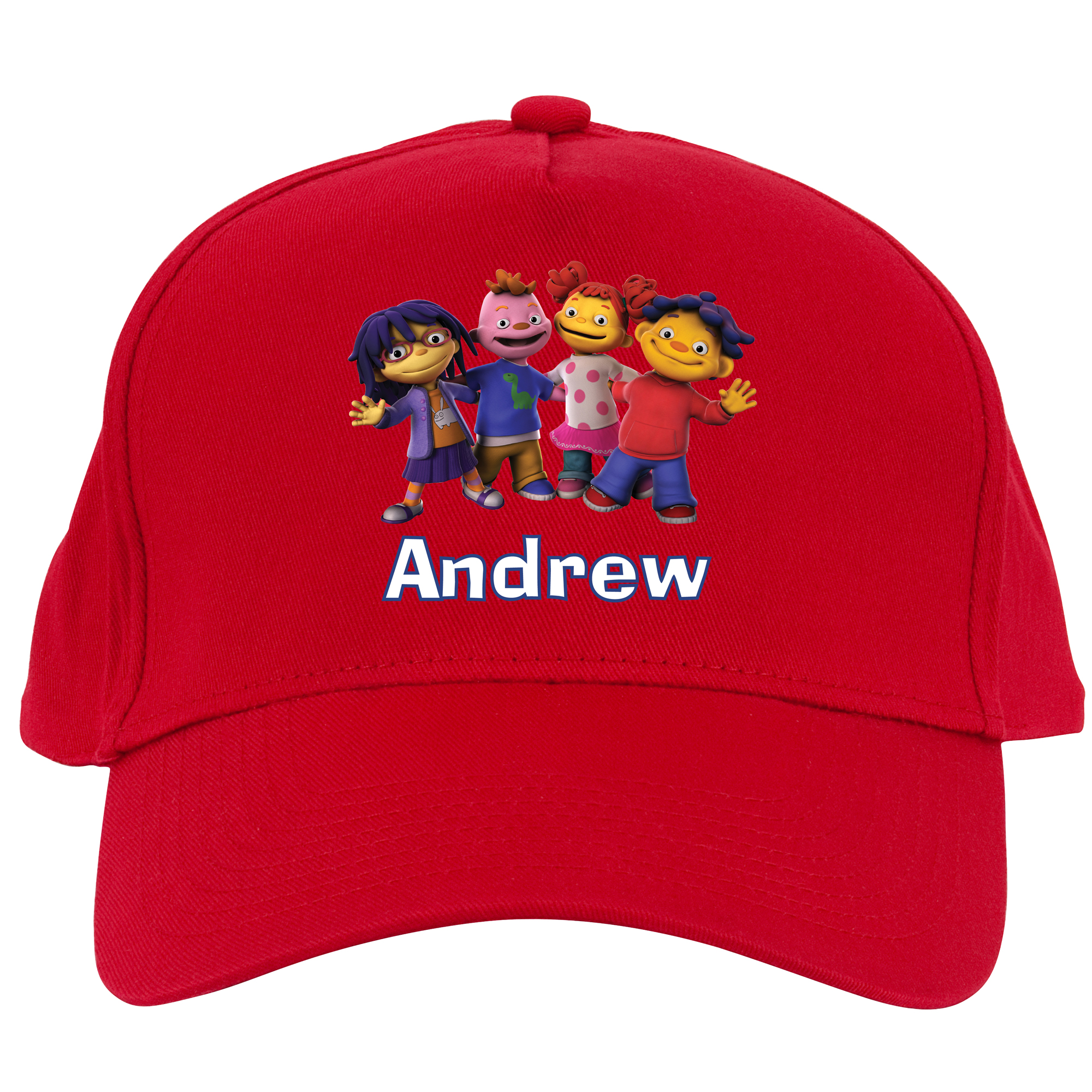 Sid the Science Kid Friends in a Row Red Baseball Hat