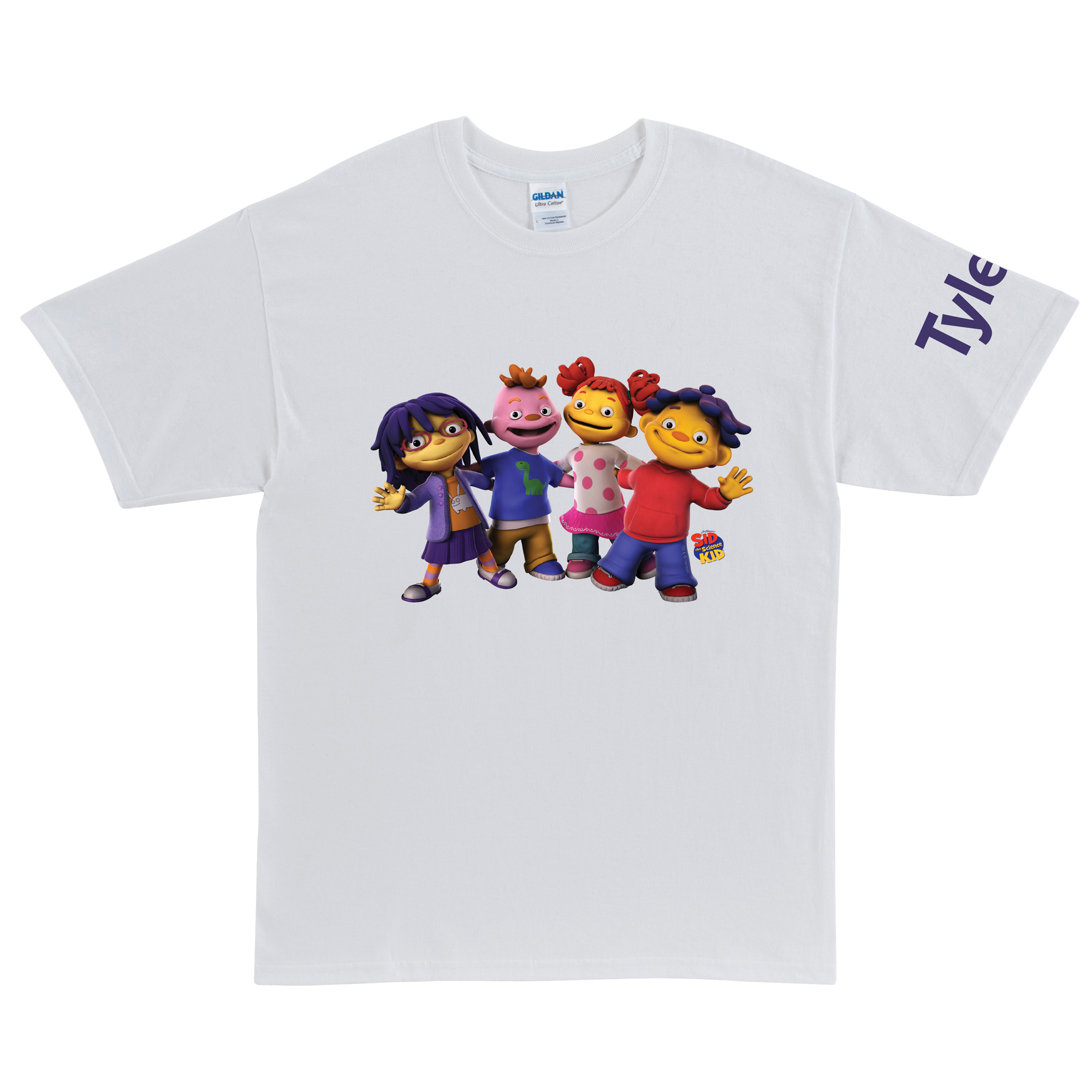 Sid the Science Kid & Friends In-A-Row White Adult T-Shirt