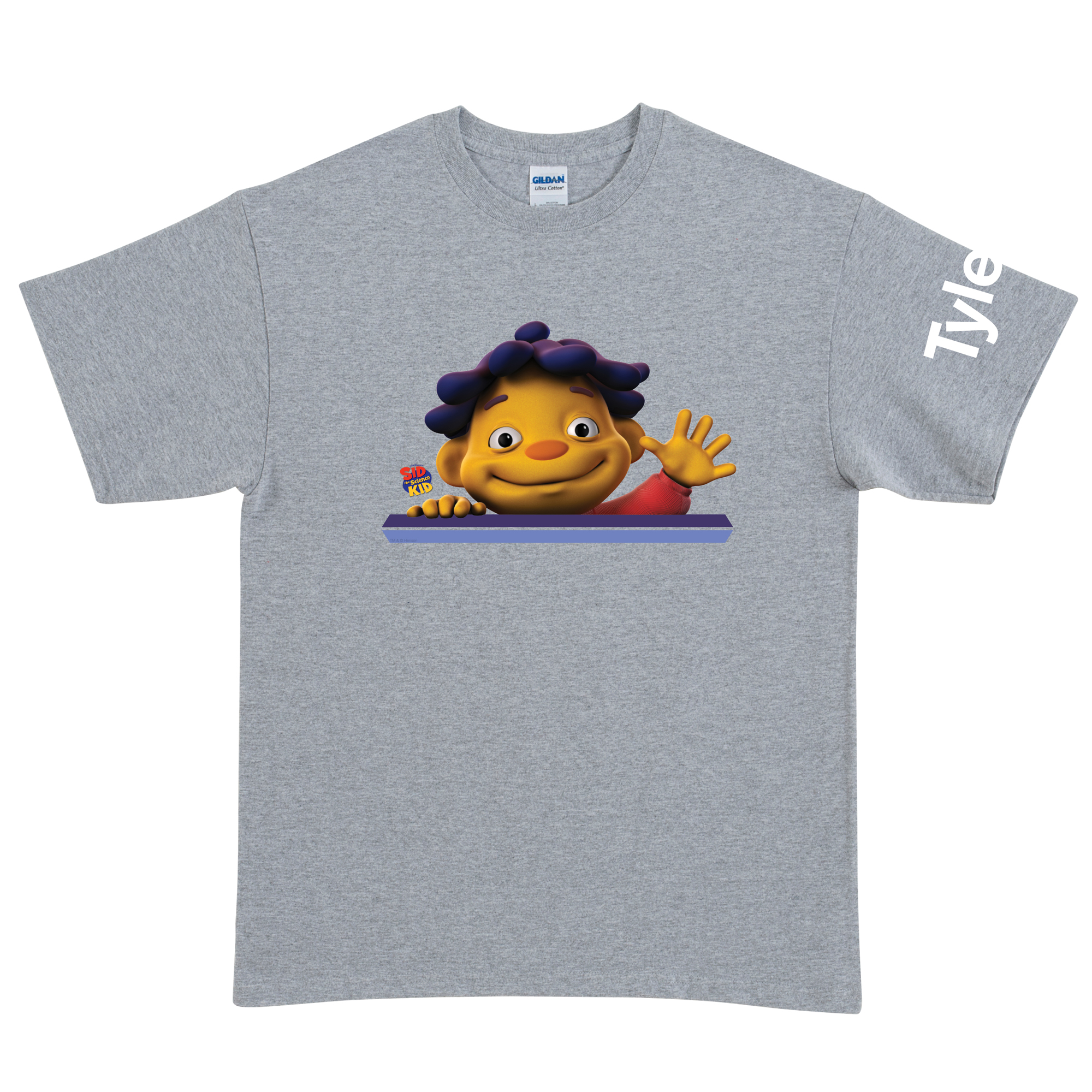 Sid the Science Kid Says Hello Gray Adult T-Shirt