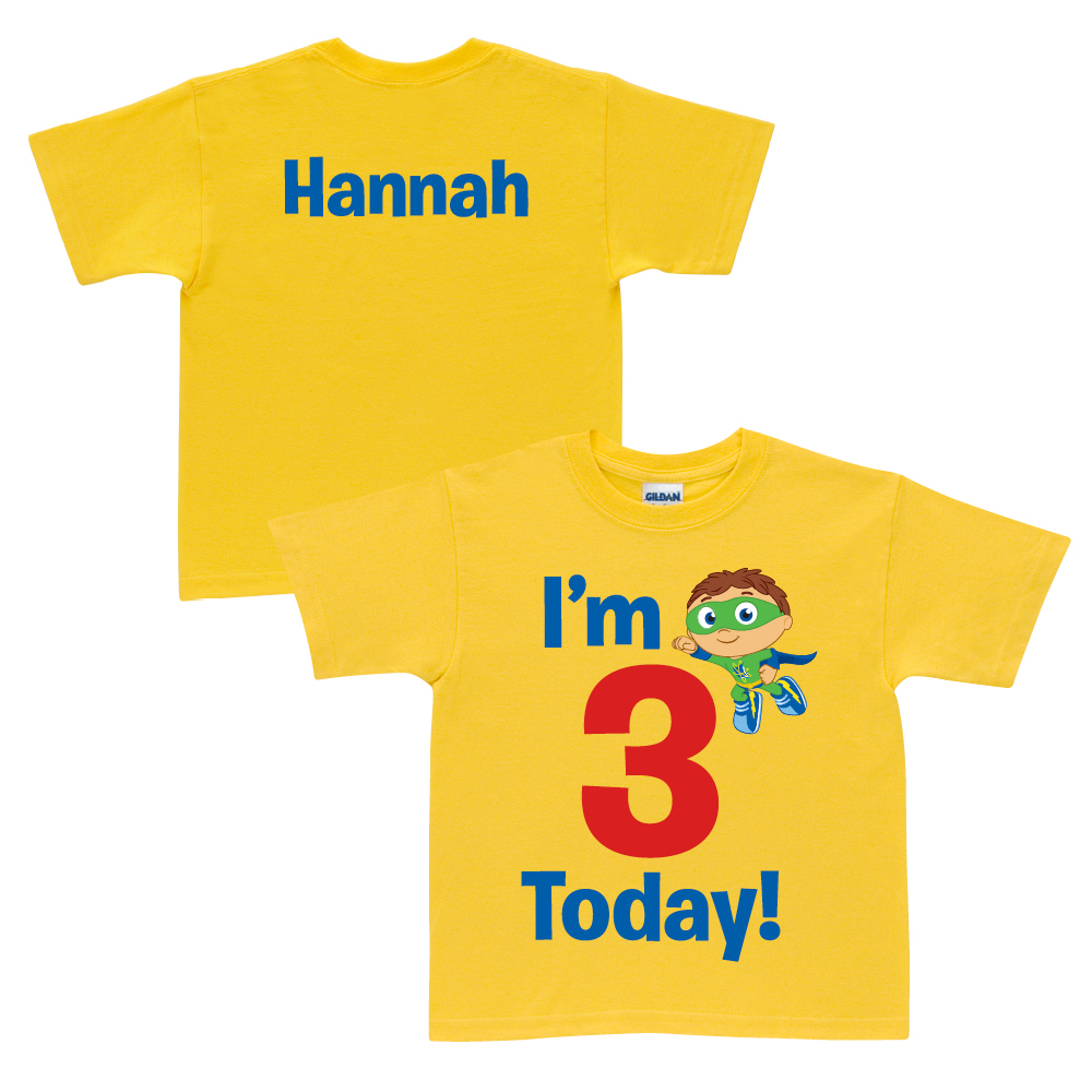 Super Why Birthday Yellow T-Shirt