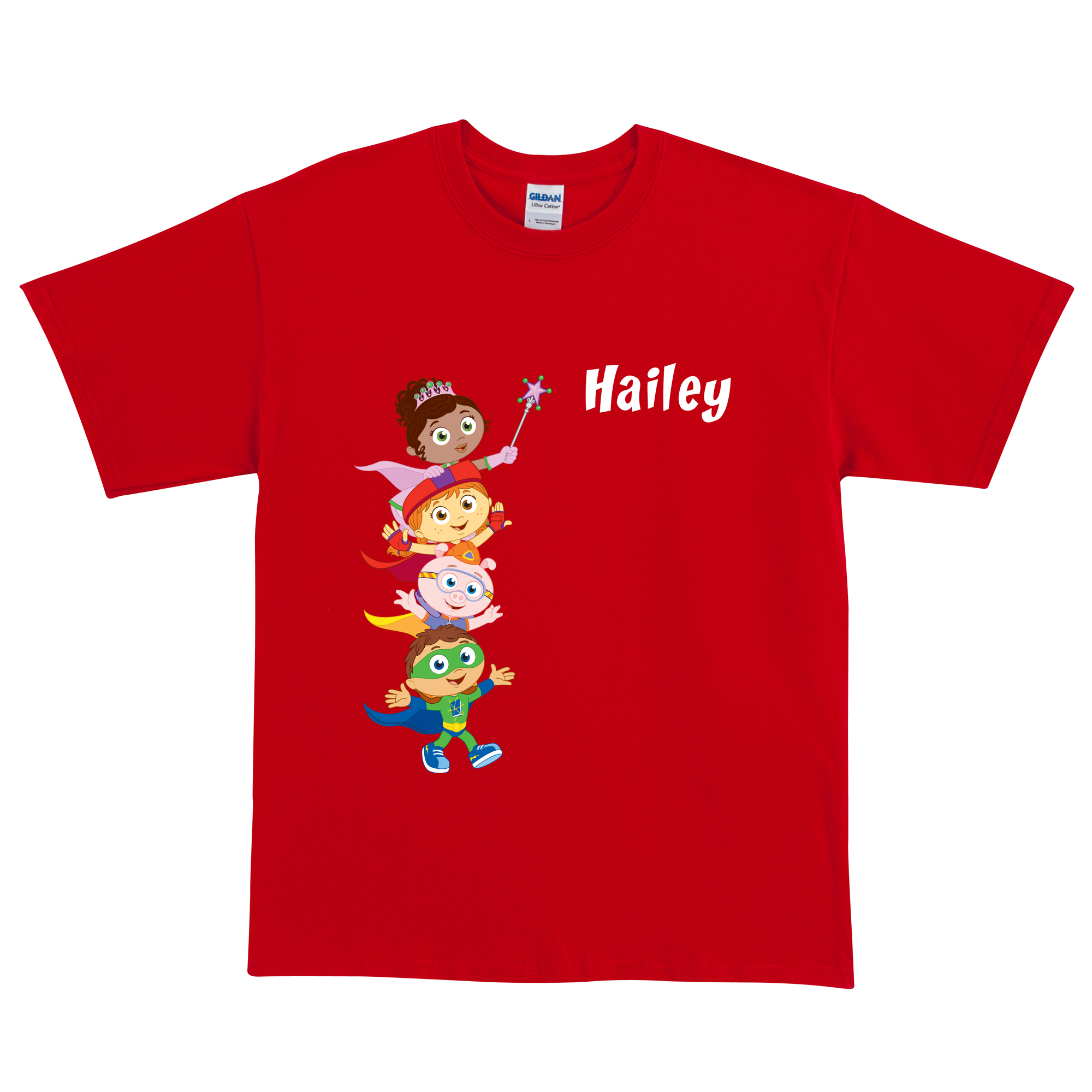 Super Why Hip Hip Hurray! Red Adult T-Shirt