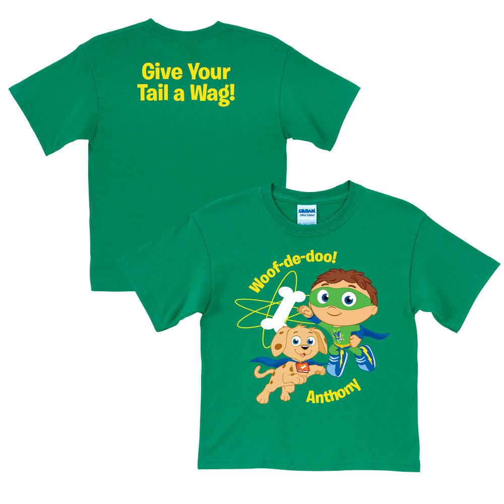 Super Why & Woofster To the Rescue Green T-Shirt