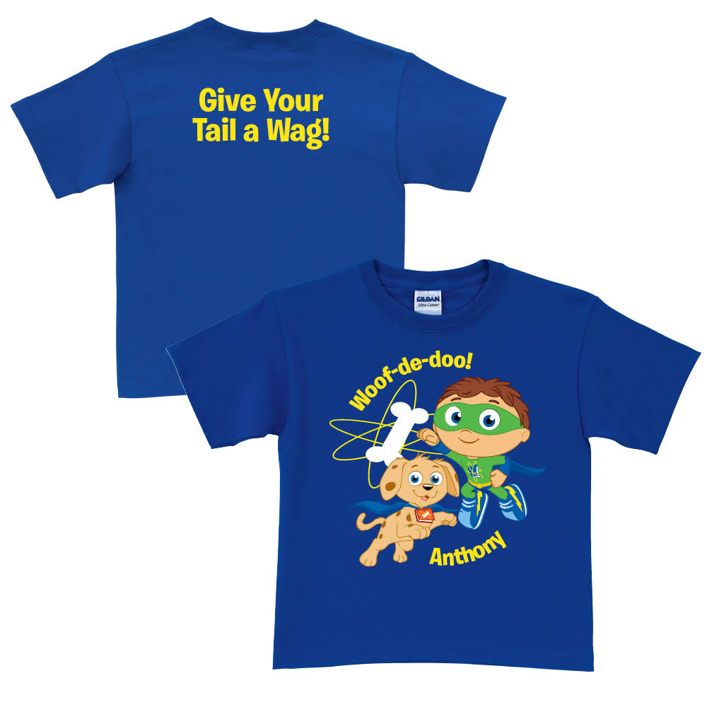 Super Why & Woofster To the Rescue Royal Blue T-Shirt