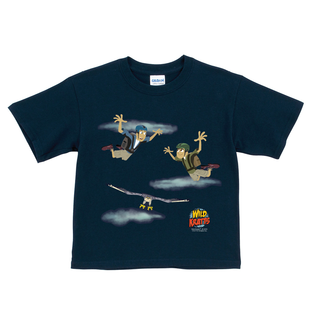 Wild Kratts Sky Diving Navy T-Shirt