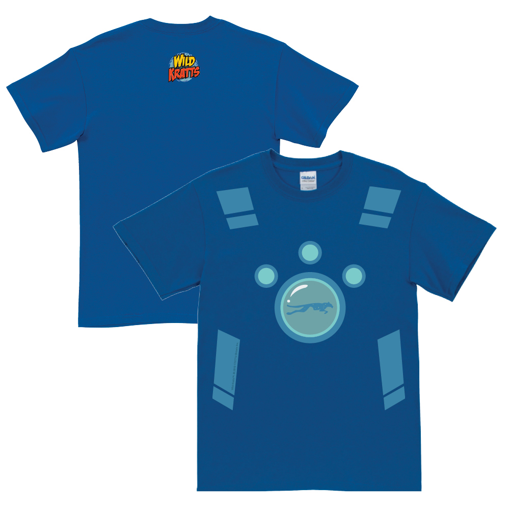 Wild Kratts Creature Power Suit Royal Blue Adult T-Shirt