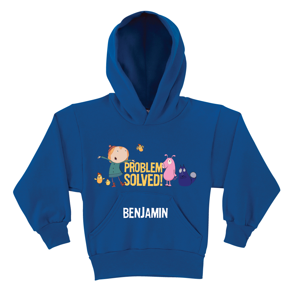 Peg + Cat Problem Solved Group Royal Blue Youth Hoodie