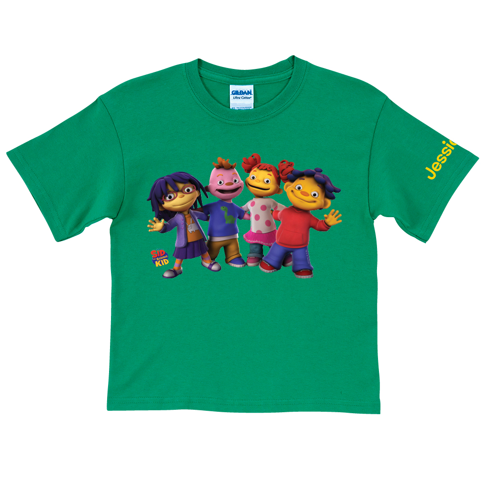 Sid the Science Kid & Friends In-A-Row Green T-Shirt