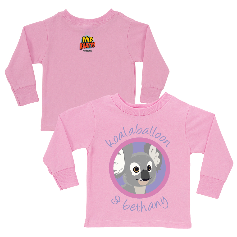 Wild Kratts Koalaballoon & You Pink Long Sleeve Tee
