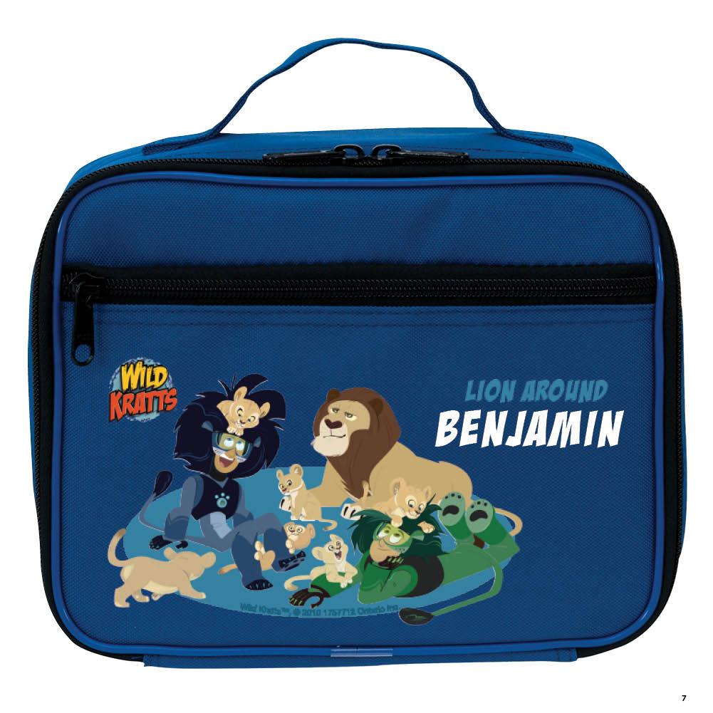 Wild Kratts Lion Around Blue Lunch Bag